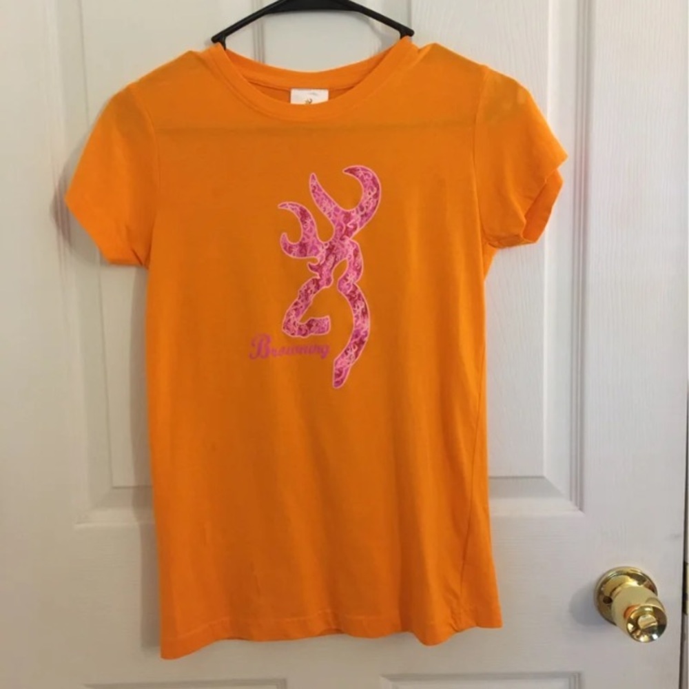 Browning orange and pink tee shirt small